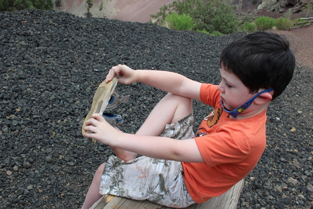 Cleaning out the shoe...